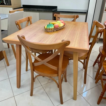 Mesa 1,15m Avela (3648) com 4 Cadeiras Leon X (1477) - Imagem 1