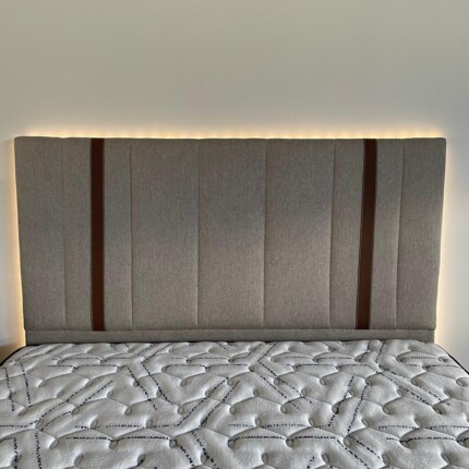 Cabeceira Queen 1,60m COM Luz de Led e Tecido Linho (3793) - Imagem 3