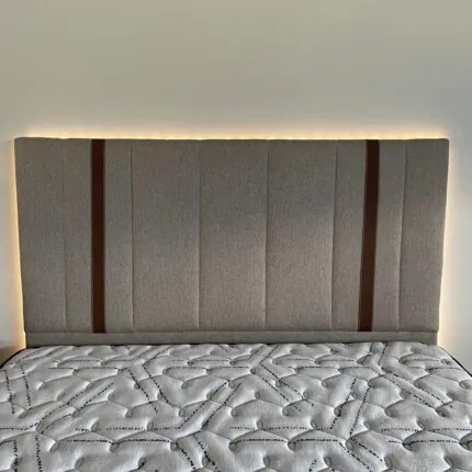 Cabeceira Queen 1,60m COM Luz de Led e Tecido Linho (3793) - Imagem 3