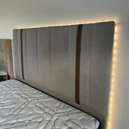 Cabeceira Queen 1,60m COM Luz de Led e Tecido Linho (3793)