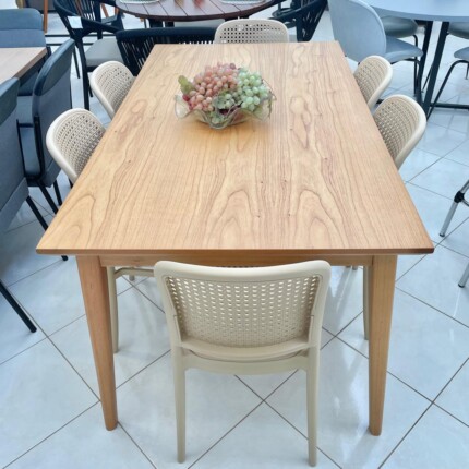Mesa 1,60m California (218) com 6 Cadeiras Roma Nude (6494) - Imagem 4