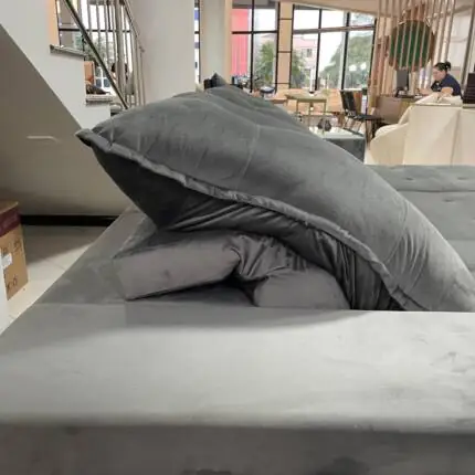 Sofa 3,10m Caribe em Veludo Cinza (3148) - Imagem 4
