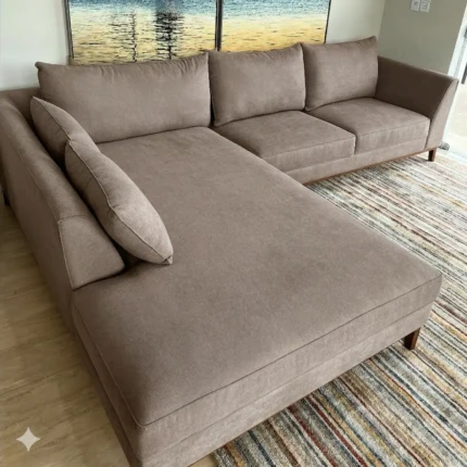 Sofa 3,13m Strauss com Chaisse Enele em Tecido Impermeavel (2167) - Imagem 4