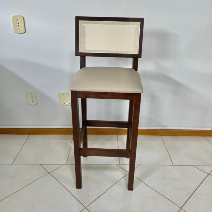Banqueta em Madeira com Encosto Tela (2875) - Imagem 5