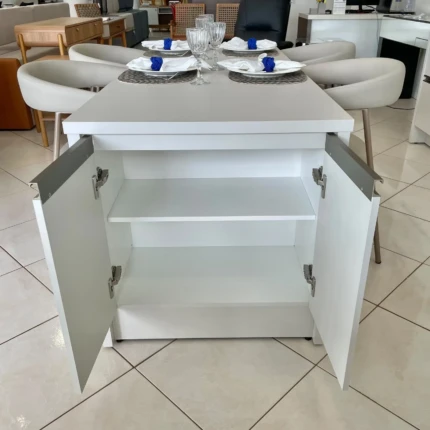 Bancada 1,80m com 2 portas com 04 Cadeiras Chamonix Nude (5077-766) - Imagem 3