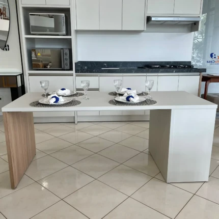Bancada 1,80m com 2 portas com 04 Cadeiras Chamonix Nude (5077-766) - Imagem 6