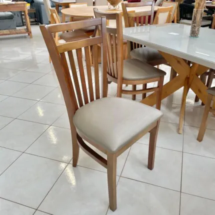 Mesa 1,55m com Vidro (137) com 6 Cadeiras Larissa (4890) - Imagem 5
