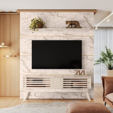 Painel 2,08m Guapore Marmorizado Calacata com Bancada Frizz (1460-6243) - Imagem 5