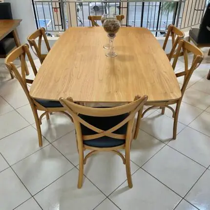 Mesa Sofia 1,80m (1452) com 06 Cadeiras Leon X Impermeável (1200) - Imagem 5