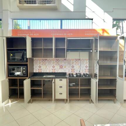 Cozinha 3,50m 100% MDF Evidence com Vidro Reflecta (4640) - Imagem 5