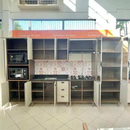 Cozinha 3,50m 100% MDF Evidence com Vidro Reflecta (4640) - Imagem 5