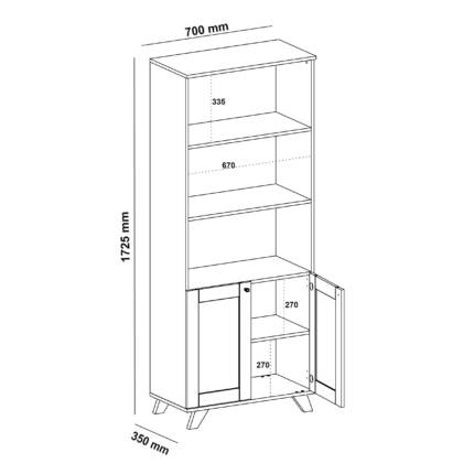 Armário Multiuso Trama 70cm Cinamomo (5991) - Imagem 6