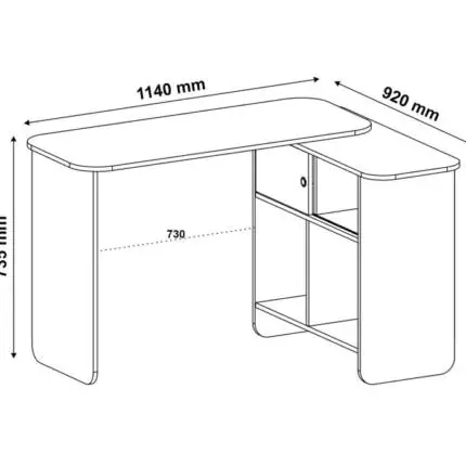 Mesa Flex Canto ou Reta Nomad Office (4625) - Imagem 4