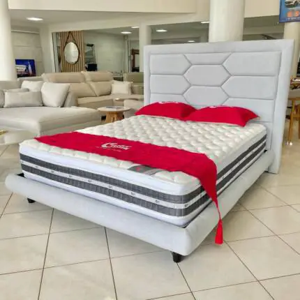 Cama Estofada Queen com Colchão Premium CASTOR (3145-2876-3385)
