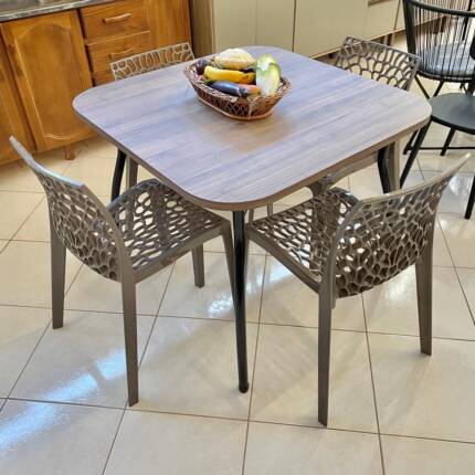 Mesa Quadrada 90cm (3916) com 4 Cadeira Gruvyer Fendi (5405) - Imagem 3