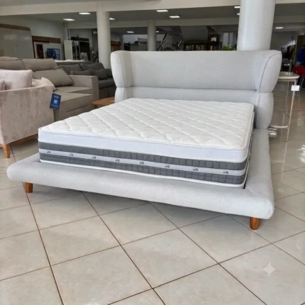 Cama Queen Zara com Colchão Premium Gel Castor (5886-3385)