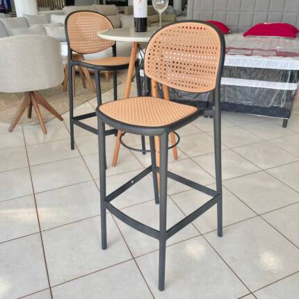 Kit Mesa Bistro com Vidro Off e 2 Banquetas Positano (5582-4753) - Imagem 3