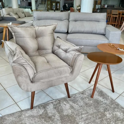 Poltrona Lora Opala Extra Macia - Veludo (1218) - Imagem 1