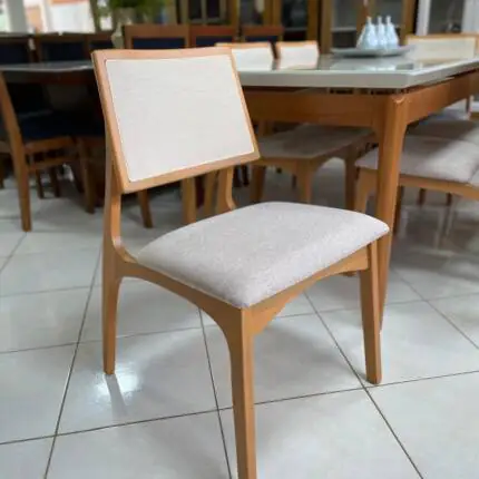 Mesa 1,80m Wind com Vidro (4802) com 6 Cadeiras Romana com Tela (2084) - Imagem 3