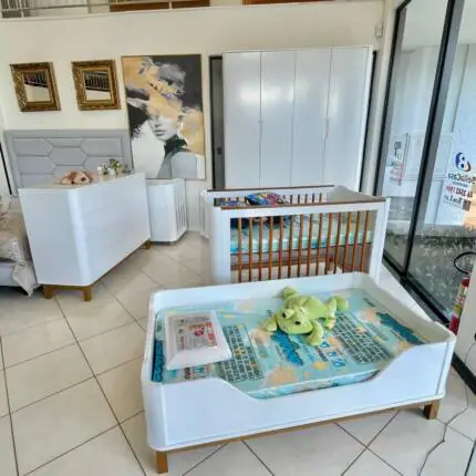 Quarto Infantil Alto Padrão MDF Branco - 03 Peças
