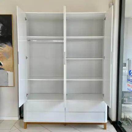 Roupeiro 1,63m 4 Portas MDF Flow (3592) - Imagem 3