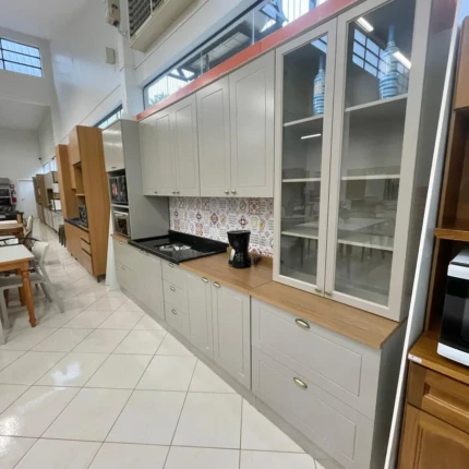 Cozinha com Bancada 3,44m Americana 100% MDF Cinza (5650-4358) - Imagem 14