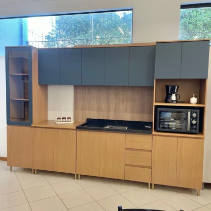 Cozinha 3,20m 100% MDF Florença Azul (3721)