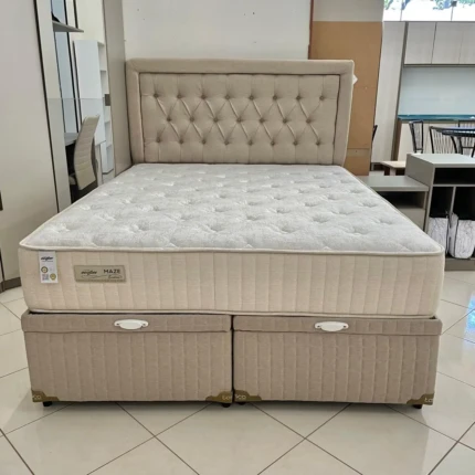 Cj. Box QUEEN 1,58m Maze com BAÚ Linho ECOFLEX – 2 em 1 (5115-3761) - Imagem 5