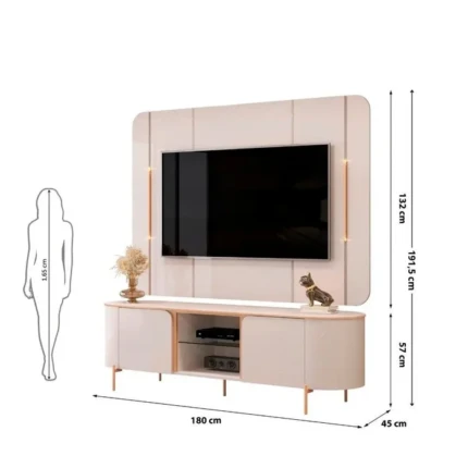 Home 1,80m com Led Adele Off White (3117) - Imagem 3