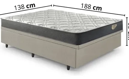 Cj. Box CASAL 1,38m com BAÚ Adapto – Macio – Ecoflex (4669-5558) - Imagem 3