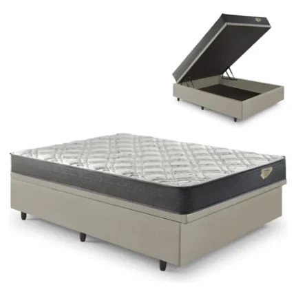 Cj. Box CASAL 1,38m com BAÚ Adapto – Macio – Ecoflex (4669-5558) - Imagem 1