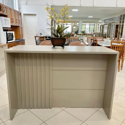 Cozinha com Bancada 3,44m Americana 100% MDF Cinza (5650-4358) - Imagem 3
