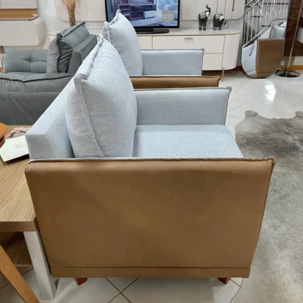 Poltrona Positano Tecido Linho e Couro Eco (2009) - Imagem 3