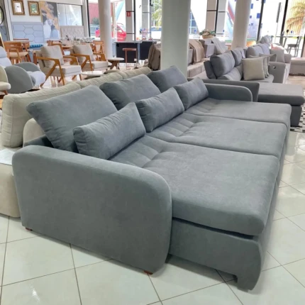 Sofa 3m vira Cama Zurich Tecido Cinza Nobre (5595) - Imagem 6