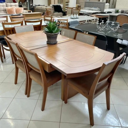 Mesa Extensivel Lorena (5067) com 6 Cadeira Madeira Relax (2716) - Imagem 3
