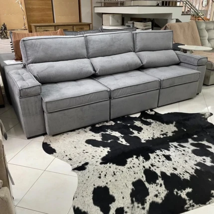 Sofa 2,84m Serenade em Boucle com Braço Almofadado (6675) - Imagem 4