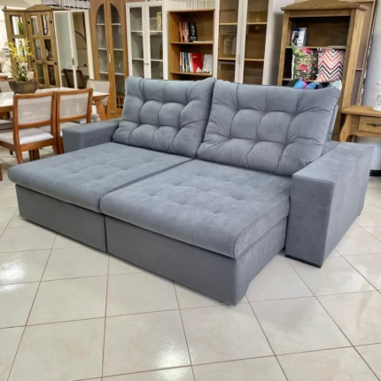 Sofa 2,50m Ferrero Chumbo (6272) - Imagem 4
