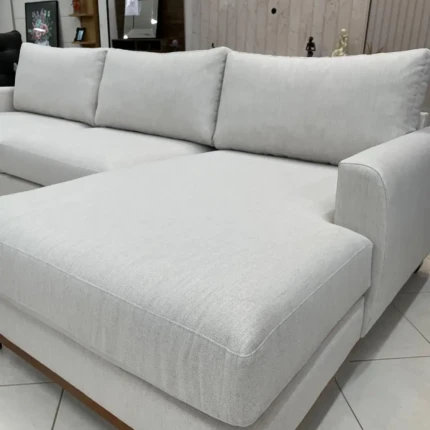 Sofá 3,00m com Chaise Adeso em Linho (3869) - Imagem 3
