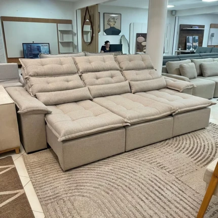 Sofa 3,00m Prediletto Extra Conforto Tecido Linho (3509) - Imagem 6