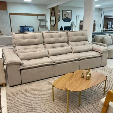 Sofa 3,00m Prediletto Extra Conforto Tecido Linho (3509) - Imagem 2