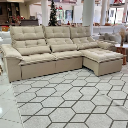Sofa 3,00m Prediletto Extra Conforto Tecido Linho (5464) - Imagem 6
