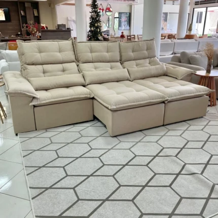 Sofa 3,00m Prediletto Extra Conforto Tecido Linho (5464) - Imagem 7