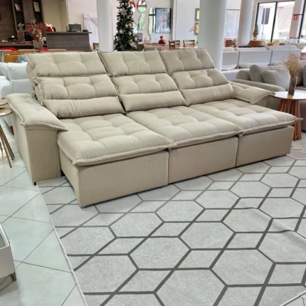 Sofa 3,00m Prediletto Extra Conforto Tecido Linho (5464) - Imagem 4