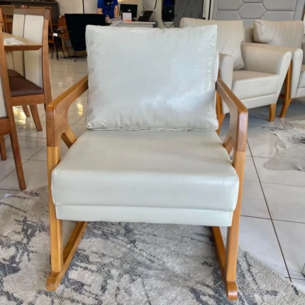 Poltrona Amber com Balanço em Couro Ecologico (5420) - Imagem 3