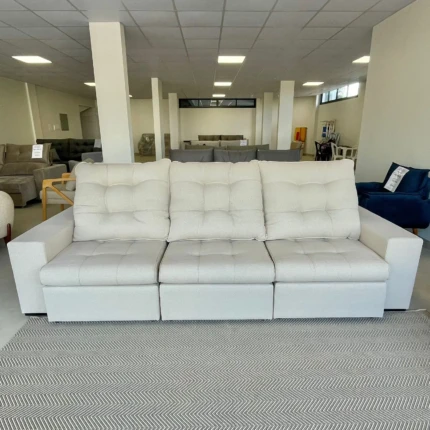Sofa 2,90m Ferrero em Linho Claro (6824) - Imagem 5