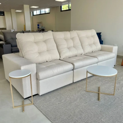 Sofa 2,90m Ferrero em Linho Claro (6824)