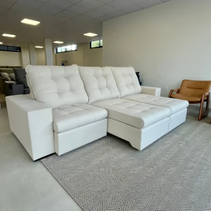Sofa 2,90m Ferrero em Linho Claro (6824) - Imagem 3