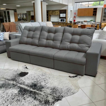 Sofa 2,90m Ferrero em Tecido chumbo (6037) - Imagem 3