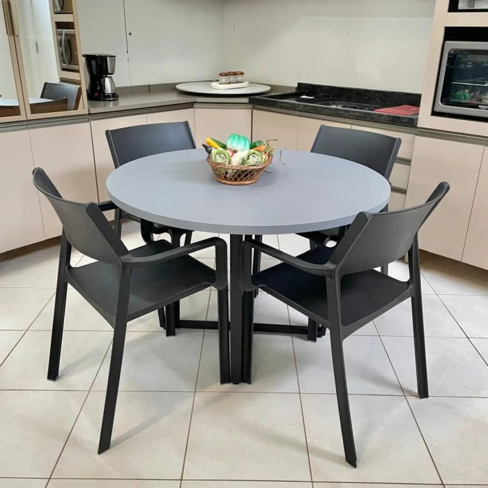 Mesa redonda CD 5566 + Cadeiras Santorini CD 1893 (1)