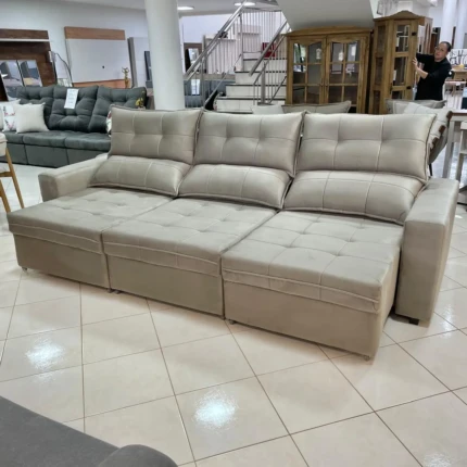 Sofa 3,00m Dubai Veludo Bege (1823)